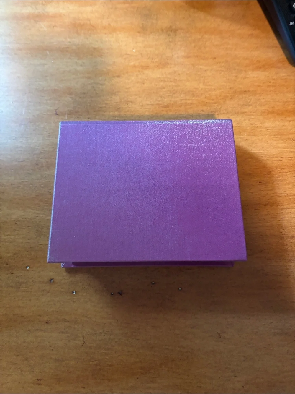 Hallmark Purple fabric stationery box with the letter H.
